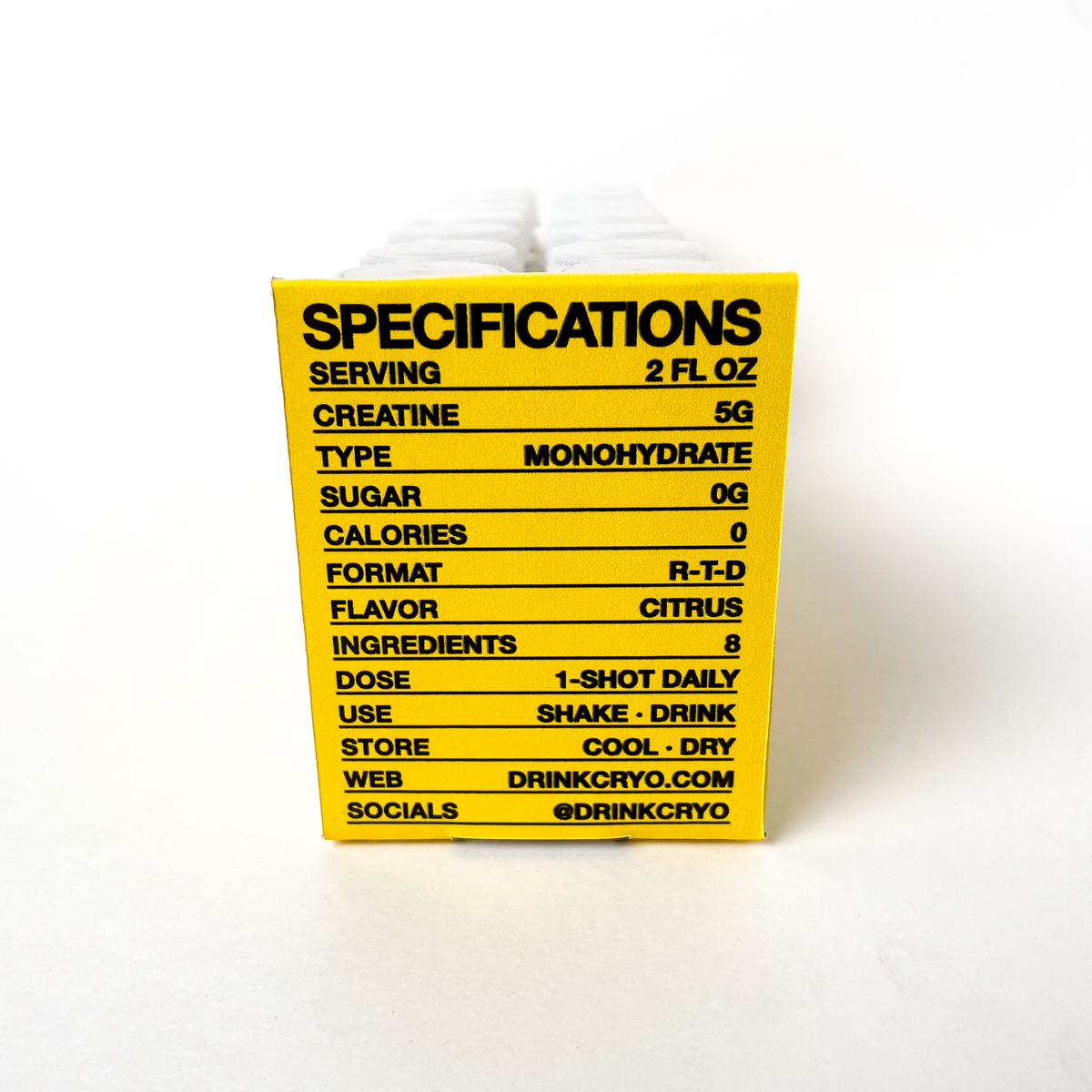 Cryo Liquid Creatine Shots - Citrus Flavor